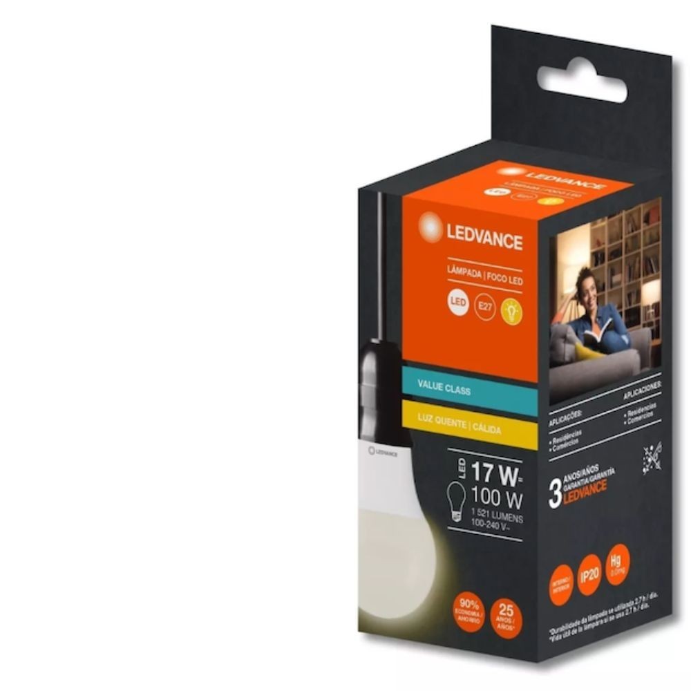 KIT 10 LAMPADAS LED CLA100 17W 3000K 1521LM E27 - OSRAM | Shopee Brasil