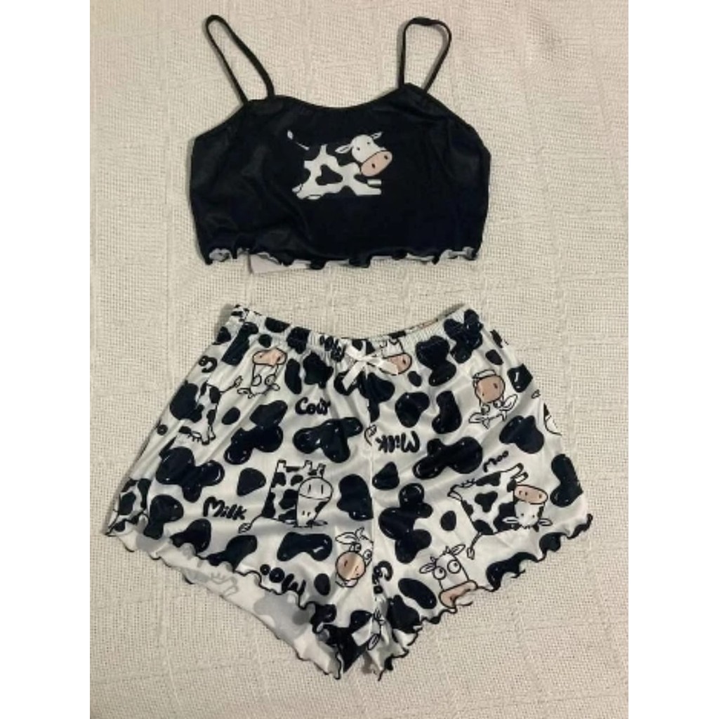 Pijama Vaquinha Feminino Fresquinho Confortável Pijama Vaca