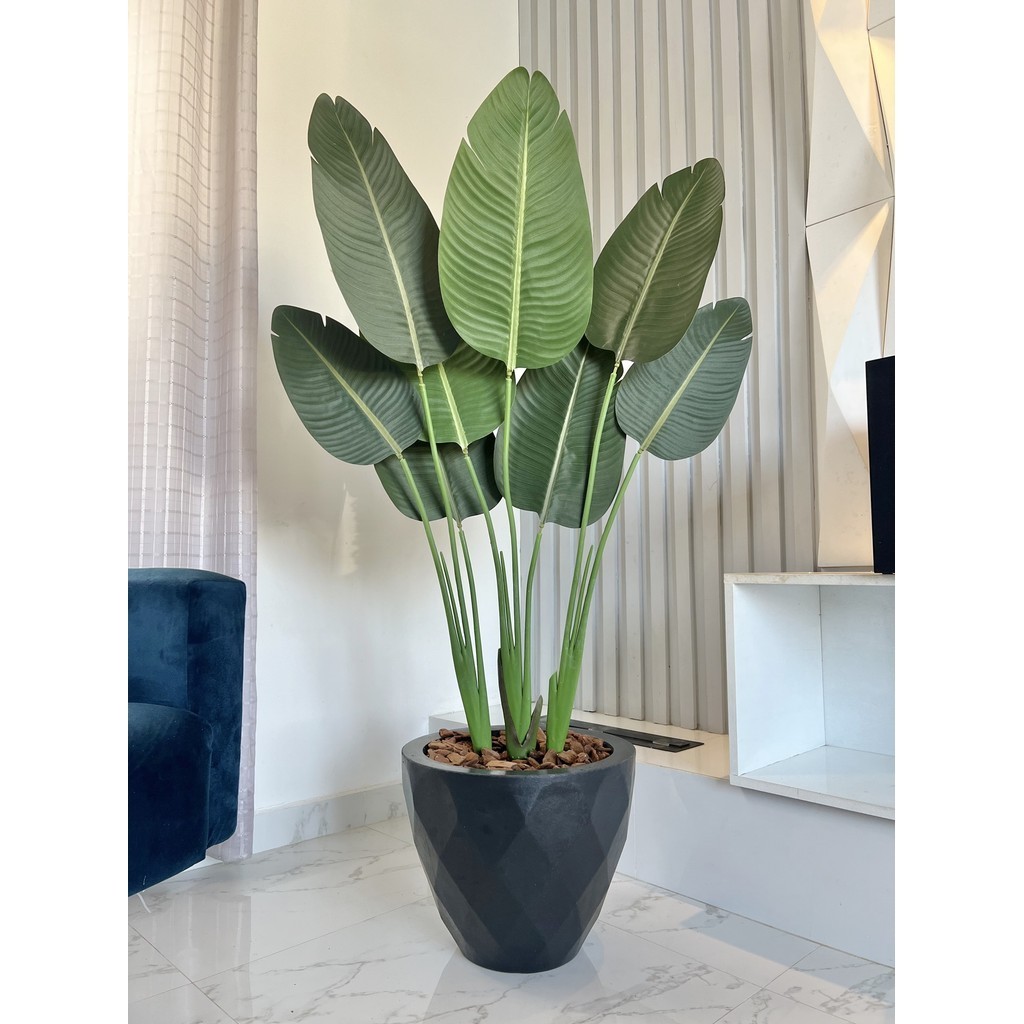 Bananeira Artificial Vaso Bojo Completo Grande Decorativo