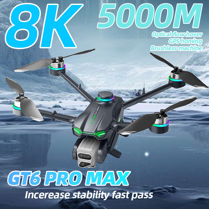GT6 Drone Profissional Bateria De Vôo De Longo Alcance Quadcopter 4K HD ...