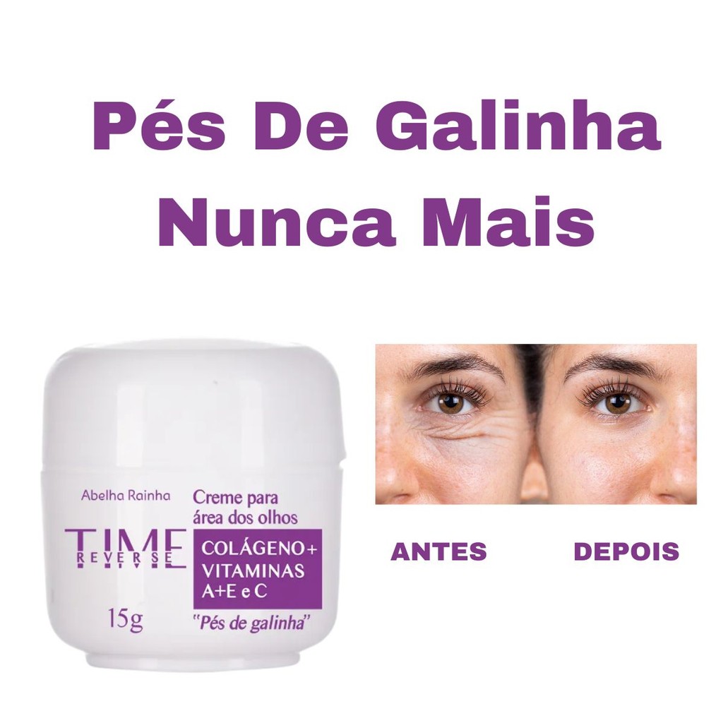 Creme Para Área Dos Olhos "Pés de Galinha" Hidrata E Regenera Abelha ...