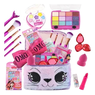 Kit Maquiagem Criança Infantil Maleta + Batom Sombra Pincel