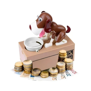 Cofrinho Infantil Decoração Divertida Cachorrinho Papa Moedas