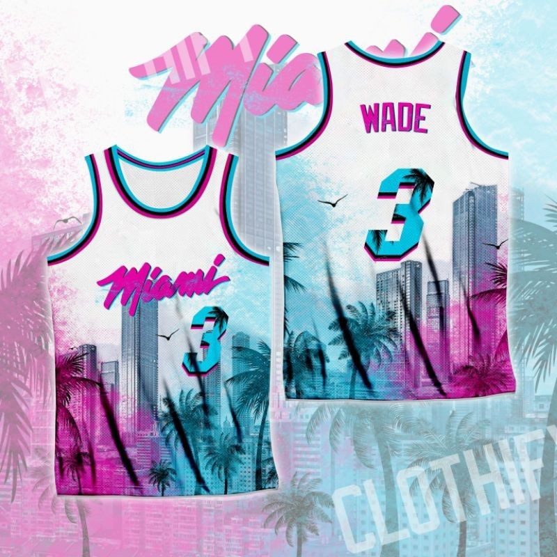 Clothify NBA JERSEY MIAMI HEAT Dwyana WADE 3 Shopee Brasil