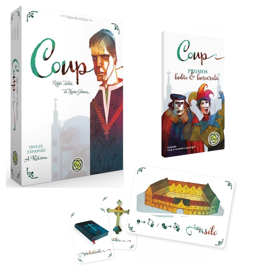 Kit Jogo Coup 2ª Ed E A Reforma E Promo Bufão e Burocrata | Shopee Brasil