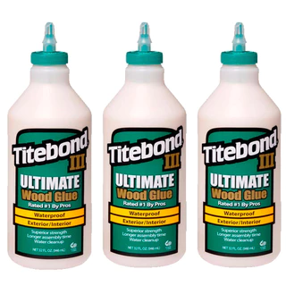 Kit 3 Colas para Madeira III Ultimate Wood Glue 946ml Titebond