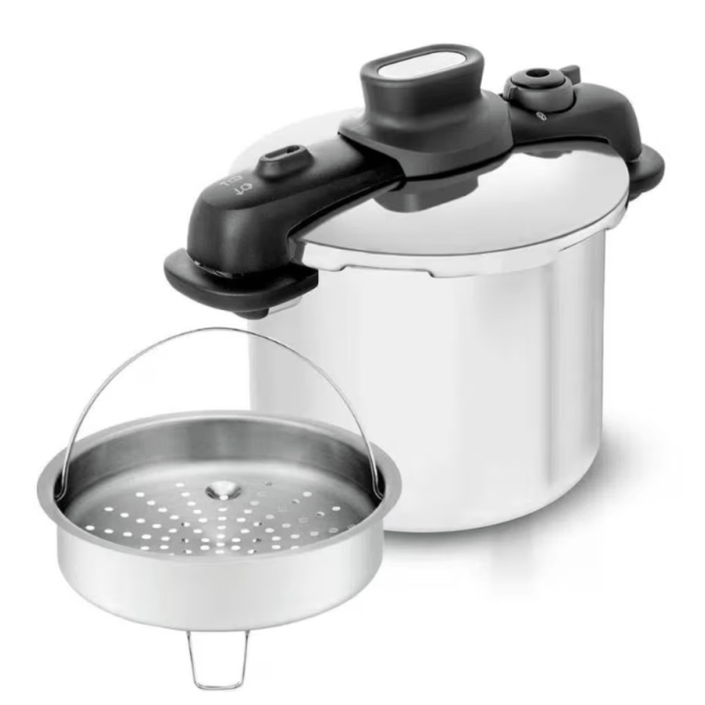 Panela de Pressão com Cesto em Inox Fundo Triplo 7 Litros Tefal ...