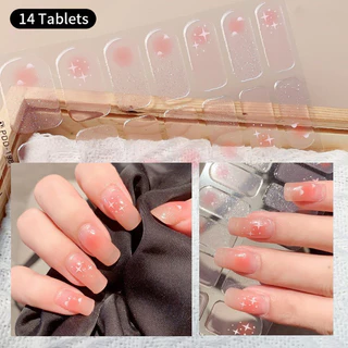 14 Tiras Adesivos De Unhas Em Gel Floristas De Cobertura Completa De Esmaltes Bricolage em Oferta na Shopee
