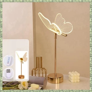 (P X C W) Lâmpada De Mesa Borboleta USB Lâmpadas Noturnas Nórdicas Recarregáveis Luzes De Ambiente Nórdico Luxo Decoração De Sala De Estar Luminária De Quarto