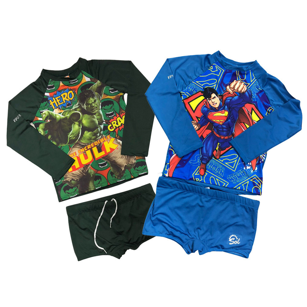 Kit Camisa de Proteção Infantil Solar UV + Sunga Biquíni Roupa Infantil  Desenho Personagem | Shopee Brasil