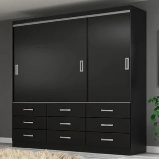Guarda-Roupa Casal Isabela 3 Portas 9 Gavetas