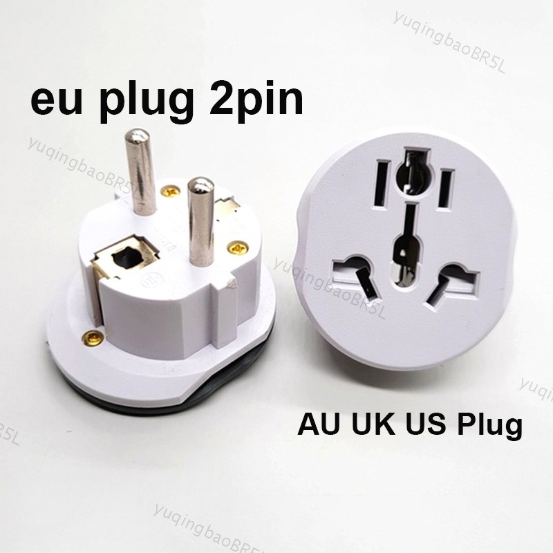 EU AU Reino Unido Eua Para Ue Euro Plug Adaptador Conversor De Viagem ...