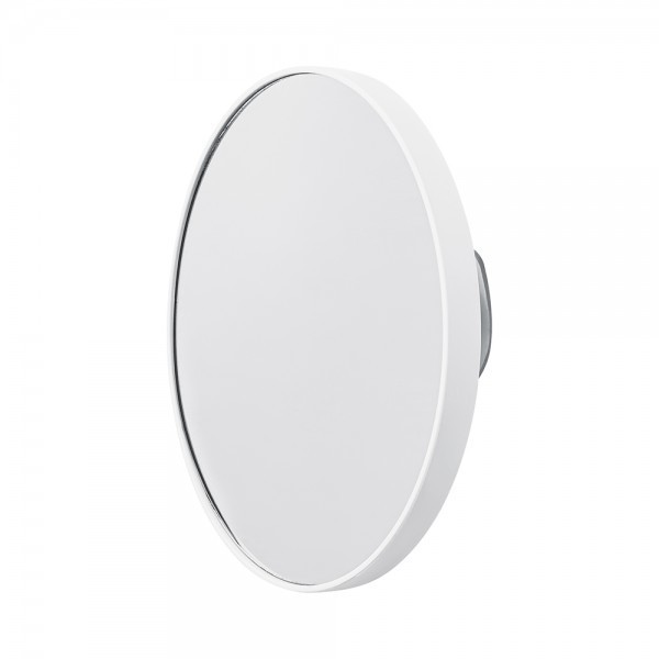 Espelho Redondo Com Aumento e Ventosa Prático 14Cm Ac.Branco