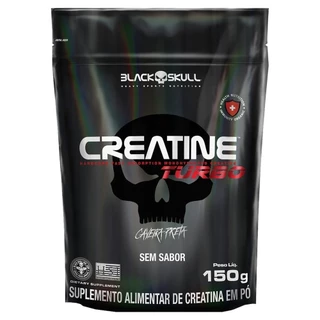 Creatina Turbo Black Skull Stand Up Pouch Sem Sabor 150g em Oferta na Shopee