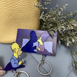 O Mesmo Adesivo Para Chaveiro Simpson Geladeira Com Criatividade Personalizada De Casal Estilo Bonito Pingente