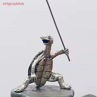 STHB Mini Tartaruga Metálica Em Forma De Meditação Buda Sandália Porta Incenso Funny Animal Home Decor BR