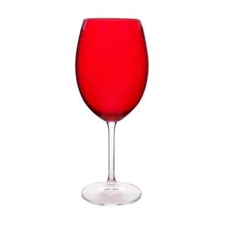 Taça de Cristal Bohemia Vinho Água Vermelha Gastro Carmim 580ml 