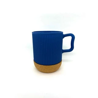Caneca de Vidro Color Com Base de Cortiça ou Canelada 370ml