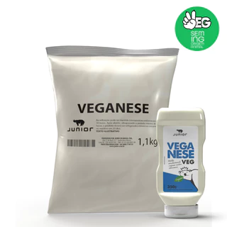 Maionese Vegana Veganese Junior Bag 1,1kg Molho Gourmet Vegano Natural Cruelty Free Pouch Sanduíches Lanches Snacks