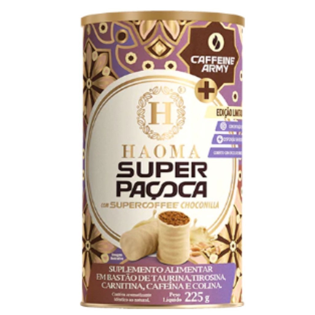 Super Paçoca de Amendoim Com Chocolate Branco Super Coffee Lata 225g ...