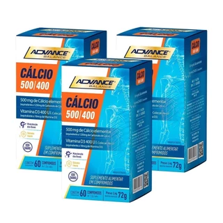 Kit 3 und Calcio 500/400 Advance 60cpr em Oferta na Shopee