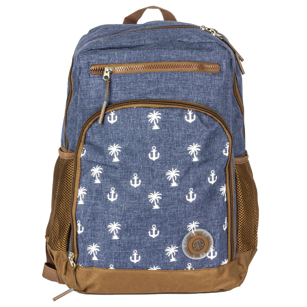 Mochila Feminina Jovem Jeans Varios Compartimentos Aloha Go Track Isibras