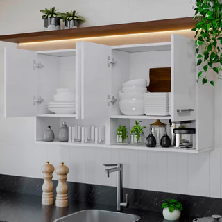 Armário Aéreo 4 Portas Cozinha Lavanderia Multiuso Bonatto Oficial