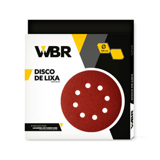 Disco de lixa 225 mm para lixadeira de parede e teto com 10 unidades - WBR