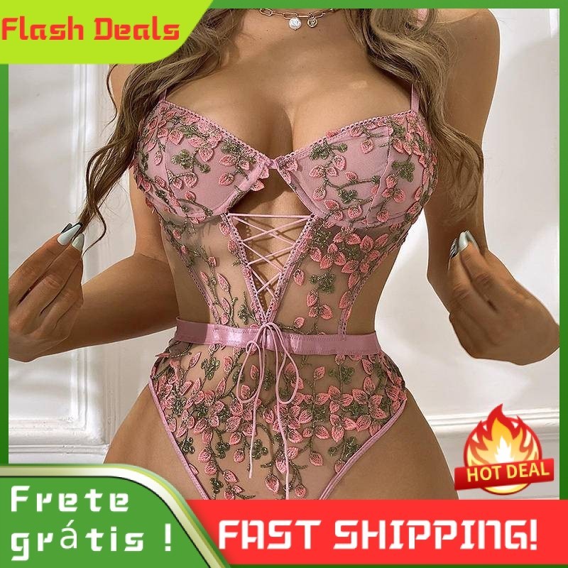【Heartbeat Toy House】Novo Conjunto de Pijamas de Lingerie Sexy Lingerie de Cama de Brincadeira de Vestido de Noite Flirting Hot Trobe Tentação