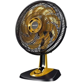 Ventilador de Mesa Mallory Neo Air 15 Preto e Dourado 3 Velocidades 110v
