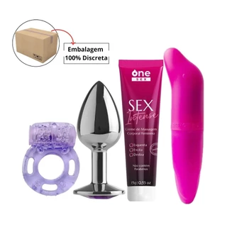 Kit Plug Anal Tamanho P + Sex Intense Creme Massageador Corporal Feminino + Anel + Vibrador Ponto G em Oferta na Shopee