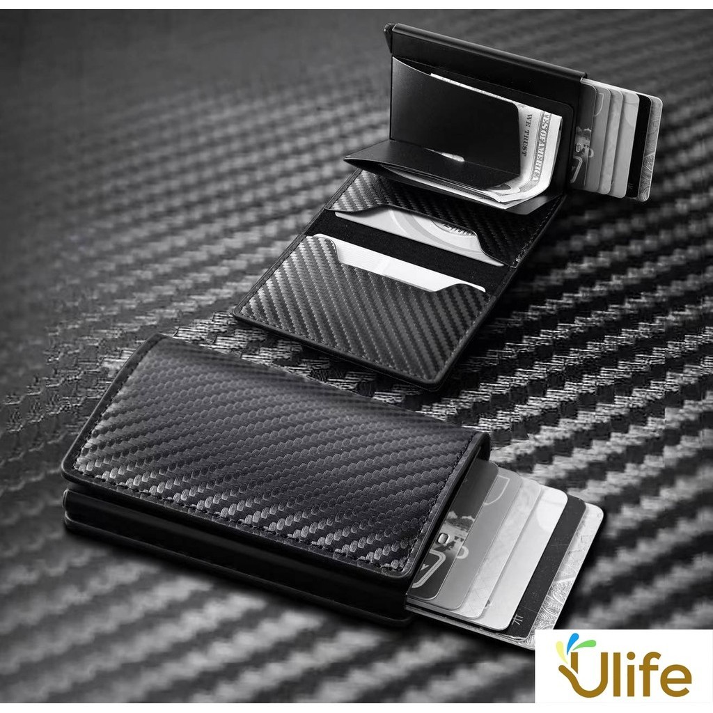 Porta-cartões RFID fino Anti-roubo Carteira masculina Universal