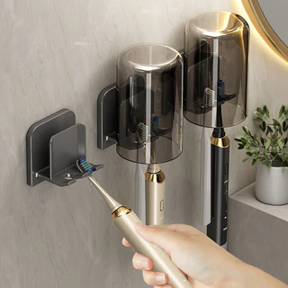 1pcs Suporte De Alumínio Para Escova De Dente Montada Na Parede Porta-Casa De Banho Punch-Free Mouthwash Cup Rack Economize Espaço Mantenha A Ferramenta De Armazenamento De Míldio Parada Seca