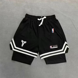 Calções Masculinos Da NBA 2 Em 1 Ginásio Fitness Walking MMA