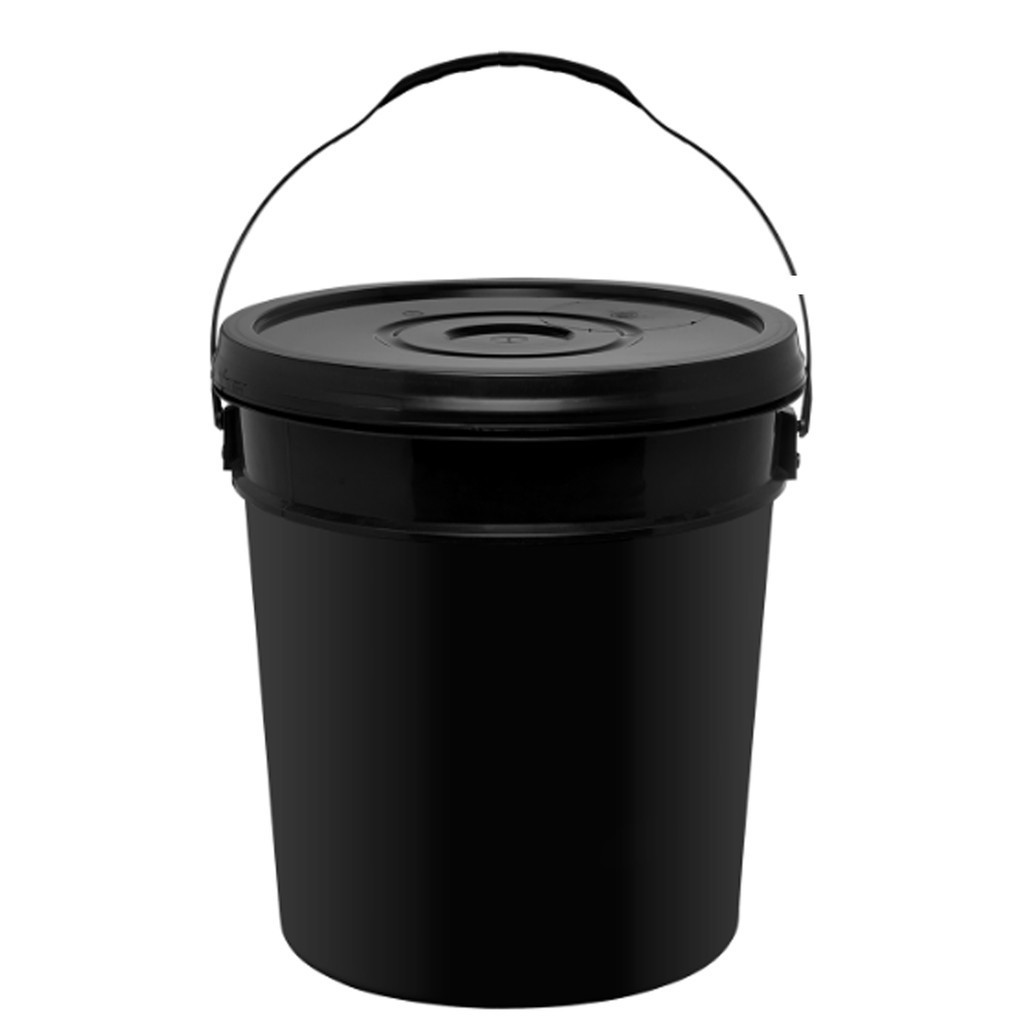 Balde Plástico Com Tampa e Alça 18 Litros Preto Eco Nature 6462 JAGUAR ...