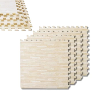 Tatame 62 X 62 Cm em Eva Modelo Piso de Madeira Claro 4 Unidades