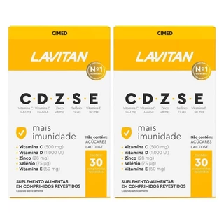 Kit c/2 und Lavitan Imunidade CDZSE 30 Cpr Revestido em Oferta na Shopee