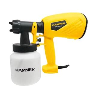 Pistola Pintura Elétrica Hammer GYPP-4000 220v Pulverizadora Turbina Interna 400w Reservatório 500ml Profissional