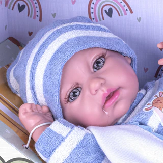 Boneca Reborn Bebê Realista Boutique Dolls Menina Rosa C/ Fralda e Acessórios