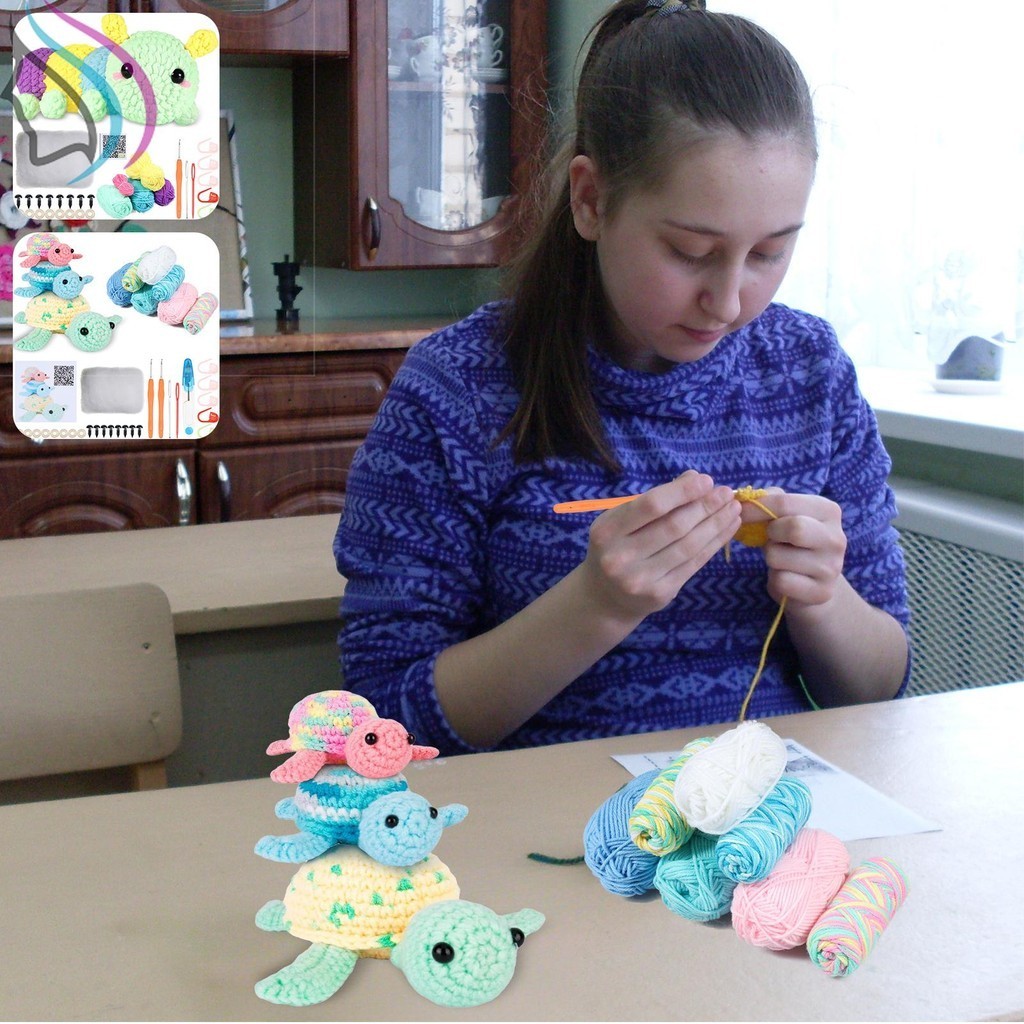 Kit Completo De Crochê Para Iniciantes Animais De Tricô Caterpillar