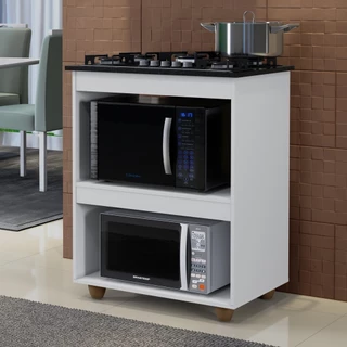 Balcão de Cozinha para Cooktop 5 Bocas - Para Microondas e Forno Elétrico