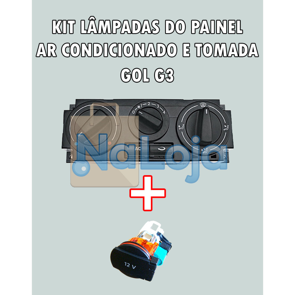 3 Lâmpadas Para Gol G3 Painel Ar E Tomada
