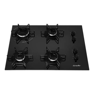 Cooktop a Gás Mueller 4 Bocas com Queimador Ultra Chama MCG114BG1 Bivolt