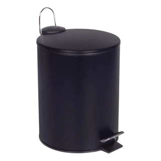 Lixeira Inox Com Pedal E Cesto Removível 5l Preto