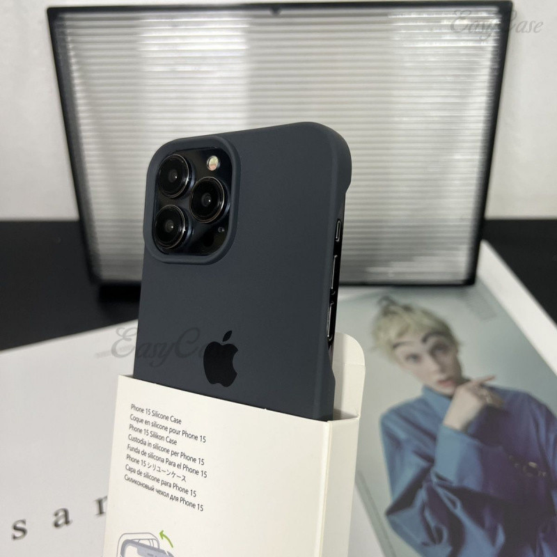 Meia Embalagem De silicone Para iPhone 15 14 13 12 11 Pro Max Capa Macia anti-Queda E Traseira Antiderrapante