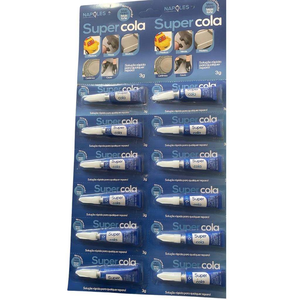 Kit com 36 SUPER Cola tipo Super Bonder 1 Cartela | Shopee Brasil