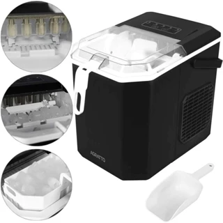 Maquina de gelo 12 Kg com sensor de cesta cheia preta - MG Agratto