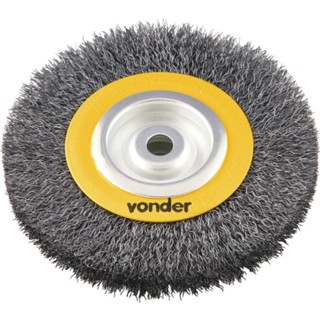 Escova de aço circular ondulada 6" x 1" x 1/2" - Vonder