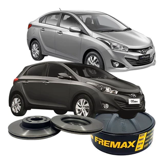 Par Disco Freio Dianteiro  Ventilado Hyundai Hb20 Hb20s 2013 À 2019 em Oferta na Shopee