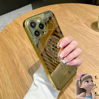 Estojo Telefônico De Luxo E Luxuoso Em Ouro LV Acrílico Galvânico De Grande Marca Adequado Para iPhone X/XS XR 11 12 13 14 15 Pro Max